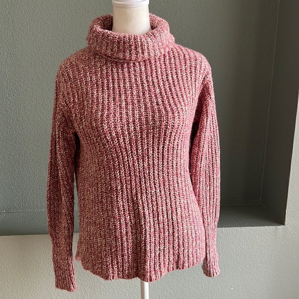 J. Crew Marled cropped turtleneck sweater